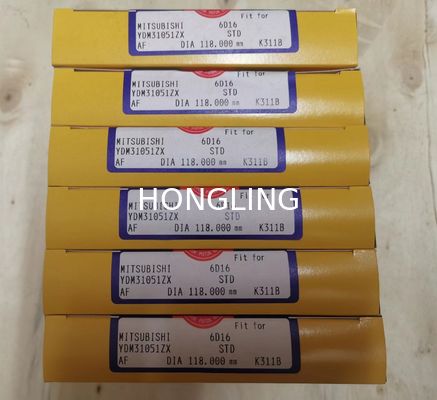 6D16 Cylinder Piston ME072545 Ring ME999955 Valve Gasket Kit Bearing Bush For MITSUBISHI Engine Overhaul Parts Kit
